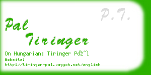 pal tiringer business card